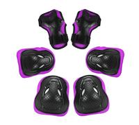 Juego de 6 piezas de equipo de protección para niños y niñas, patinaje, ciclismo, patinaje, incluye rodilleras, coderas, protectores de manos para niños
