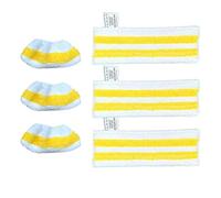 Juego de 6 piezas de limpieza de suelos, 3 mopas de suelo + 3 piezas de cubierta de boquilla de vapor, materiales de alta calidad, limpios, sin dañar el suelo