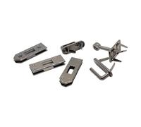 Juego de 6 piezas de metal para cierre de monedero, fácil instalación, multiuso, pieza de repuesto para bolsa multiusos, Black, One Size