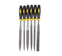 Juego de 6 piezas de Mini escofina de madera plana triangular cuadrada lima de aguja media redonda para procesar herramientas de bricolaje de carpintería dura 140/160 / 180mm-3-140 mm