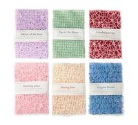 Juego De 6 Piezas De Papel Para Álbumes De Recortes, Pegatinas De Fondo De Collage, Papel De Material Para Manuales, Papel Con Textura De Malla De Encaje, Materiales De Decoración