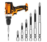 Juego de 6 Piezas de Puntas Magnéticas YAWYO, Antideslizantes, 25mm, 50mm, 65mm, 70mm, 90mm, 150mm, para Perforación y Atornillado de Precisión