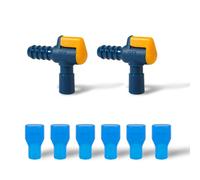 Juego de 6 Piezas de Repuestos de Válvula de Mordida y 2 Conectores de Manguera en Ángulo Válvula de Cierre/Encendido para Camelbak, Repuestos de Boquilla para Camelbak