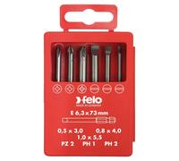 Juego de 6 piezas Felo Bit Box Pro E 6,3 X 70 SL/PZ/PH