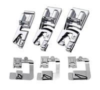 Juego de 6 piezas for dobladillos costura, pie enrollado for dobladillo ancho, compatible con máquinas Janome caña baja