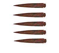 (Juego de 6 piezas) Punta de lanza natural de piedra de ágata Punta de flecha hecha a mano de 5,5 a 6 pulgadas-Blessfull Healing