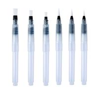 Juego de 6 pinceles de acuarela recargables: pincel de pintura al agua con depósito recargable, pinceles de agua con puntas finas, medianas y grandes para pintura de acuarela, bocetos