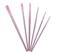 Juego de 6 pinceles de alta calidad con mangos de madera, pinceles acrílicos de nailon, pinceles de pintura al óleo, para artistas, niños y adultos