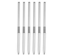 Juego de 6 Pinceles para Delineador de Uñas, Juego de Bolígrafos de Diseño Artístico de Pintura Ultrafino para Puntear, Dibujar Rayas, Juego de Pinceles Multifuncionales para Pintura de(Plata)