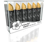 Juego de 6 pintalabios Magic Kiss con aloe vera que cambian de color, fabricado en EE. UU. (dorado)