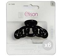 Juego de 6 pinzas para el cabello 13466 Medium Fantasy Black(13413)