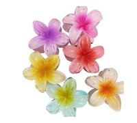 Juego de 6 pinzas para el pelo con diseño de flor de huevo y flores bohemias de moda en la playa