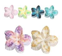 Juego de 6 pinzas para el pelo con diseño de flores, lindas pinzas para el pelo, antideslizantes, de sujeción fuerte, para cabello grueso para niñas para el día de San Valentín