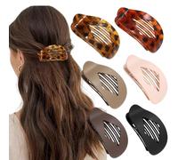 Juego de 6 pinzas planas para el pelo para mujer, pinzas francesas antideslizantes, pinzas planas para el pelo, pinzas para el pelo para mujer, pinzas grandes para cabello grueso y fino, para uso