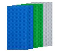 Juego de 6 placas de construcción, placa base clásica, 12,9 x 25,6 cm con 16 × 32 botones, compatible con la mayoría de las marcas, compatible con placa de construcción Lego Classic, placa base