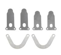 Juego de 6 placas de válvula de cabezal de bomba de compresor de aire para compresores silenciosos sin aceite, piezas de repuesto de metal en forma de U y forma de lengua, 46 x 59 mm, 57 x 28 mm, 65 x