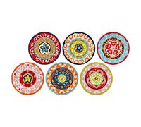 Juego de 6 Platos de Ensalada Estilo mediterráneo Colores Mezclados Nador Mucho X6