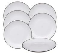 Juego de 6 platos gris WellHome.