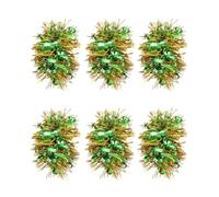 Juego de 6 pompones de animadora elástica para cola de caballo, para disfraz de fiesta para celebración de equipo, juego de voleibol (verde)