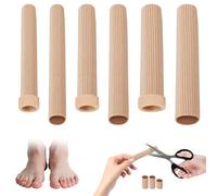 Juego de 6 protectores de dedos de silicona cortados, 15 cm para proteger los pies, las bombillas, los callos, los dedos y los dedos (3 tamaños)