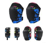 Juego de 6 protectores deportivos de invierno para adultos, incluye protectores de rodilla, codos, manos, forro de espuma gruesa anticolisión para patinaje sobre hielo, descenso, ciclismo, correa