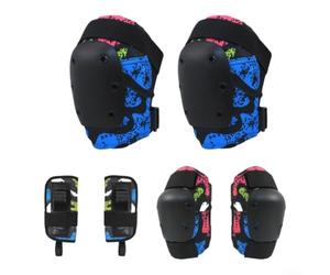 Juego de 6 protectores deportivos de invierno para adultos, incluye protectores de rodilla, codos, manos, forro de espuma gruesa anticolisión para patinaje sobre hielo, descenso, ciclismo, correa