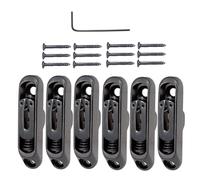 Juego de 6 puentes individuales con cordal y tornillos for guitarra eléctrica de 6 cuerdas y bajo.(Schwarz)