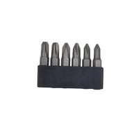 Juego de 6 puntas de destornillador JIS de 35 mm con punta magnética, vástago hexagonal de 1/4, acero de aleación S2 y tira de almacenamiento de 6 ranuras, perfecto para motocicletas japonesas, coches