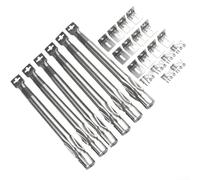 Juego de 6 quemadores de parrilla de acero inoxidable retráctiles de longitud 35 42 cm con apertura de boquilla de 11 mm para calor equilibrado y flujo de gas