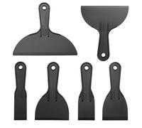 Juego de 6 raspadores de plástico, raspadores de pintura flexibles, juego de cuchillos de masilla para spackling, parches, calcomanías, papel pintado, removedor de calcomanías, raspadores de pintura