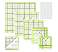 Juego de 6 reglas de costura de acrílico transparente, plantillas de patchwork para corte de tela, costura, medición, acrílico