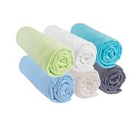 Juego de 6 sábanas Funda de 70 x 140 cm, Cama Infantil, 70 x 140 cm, 100% algodón, Jersey | océano, Extensible y Transpirable, sueño Saludable | Marca Easy Dort | Oeko-Tex | Calidad | Fabricado en