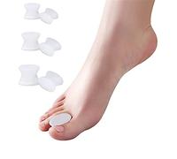 Juego de 6 separadores correctores de dedo del pie, separadores de dedos de silicona para combatir juanetes, dedos en martillo, dedos superpuestos, alivio del dolor, talla L M S