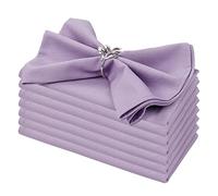 Juego de 6 servilletas de tela morada, 100% algodón, lavables y reutilizables, perfectas como servilletas de tela de lavanda para mesa de comedor, uso diario (morado)