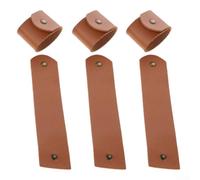 Juego de 6 servilleteros de cuero para mesa de comedor, anillos de piel sintética rústica, detalles vintage, moderno, minimalista, decoración de Navidad, boda, celebración, compatible con servilletas