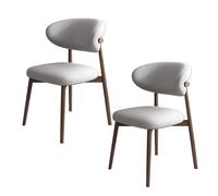 Juego de 6 sillas de comedor de madera con respaldo de piel sintética, alta capacidad de carga, elegantes para restaurante, sala de estar, hotel, dormitorio (negro y gris claro)