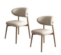 Juego de 6 sillas de comedor de madera con respaldo de piel sintética, alta capacidad de carga, elegantes para restaurante, sala de estar, hotel, dormitorio (negro y gris claro)