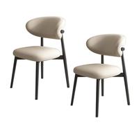 Juego de 6 sillas de comedor de madera con respaldo de piel sintética, alta capacidad de carga, elegantes para restaurante, sala de estar, hotel, dormitorio (negro y gris claro)