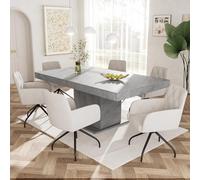 Juego de 6 sillas de comedor giratorias 360° con diseño de rombos, sillón acolchado con 4 patas de metal, silla moderna de salón, silla de salón para sala de estar, oficina, soporte lumbar,