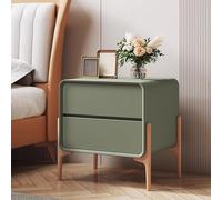 Juego de 6 sillas de comedor modernas tapizadas de cuero con patas de metal, elegante acento verde dorado para muebles de cocina, comedor y sala de estar.