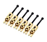Juego de 6 silletas con sistema de doble bloqueo for puente de trémolo de guitarra (doradas)