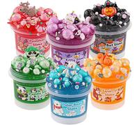 Juego de 6 slimas de cristal de 100 ml, para niños, muy elásticas, para fiestas de cumpleaños, Pascua, niñas y niños de 6 a 12 años