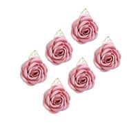 Juego de 6 sofisticados broches de flores de boda para recién casados, elegantes ramilletes de flores hechos a mano para novios y novia, broche artificial, talla única, como se describe