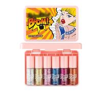 Juego de 6 sombras de ojos líquidas reflectantes con textura aterciopelada para uso profesional, juego de sombras de ojos metálicas, de larga duración