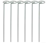Juego de 6 soportes de metal para trepar plantas para jardines interiores y exteriores, patios, soportes de soporte de 35 cm y 40 cm para plantas trepadoras, hierro resistente al óxido (35 cm)