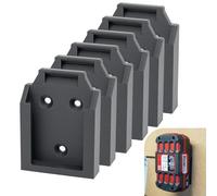 Juego de 6 soportes de pared de batería compatibles con Parkside 20 V | Soporte de bloqueo para baterías X20 V PAP 2 Ah 4 Ah, fijación de rosca para taller, furgoneta