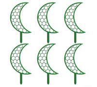 Juego de 6 soportes para trepar plantas con material de polipropileno, proporciona soporte vertical para plantas trepadoras, adecuado para varios entornos de jardín (verde)