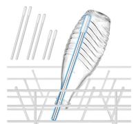 Juego de 6 soportes universales para botellas SodaStream con tapa de silicona extendida para vasos de trigo, champán, cerveza, 3 longitudes (24,2 cm, 21,9 cm, 15,2 cm)