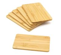 Juego de 6 tablas de cortar de bambú de 22 x 14 cm, tabla de cocina de madera, rebanada para servir de cocina, tablas naturales