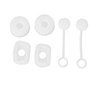 Juego de 6 tapones antiderrames de silicona, accesorios para vasos, que incluyen 2 tapones de paja, 2 tapones antiderrames cuadrados y 2 tapones redondos contra los